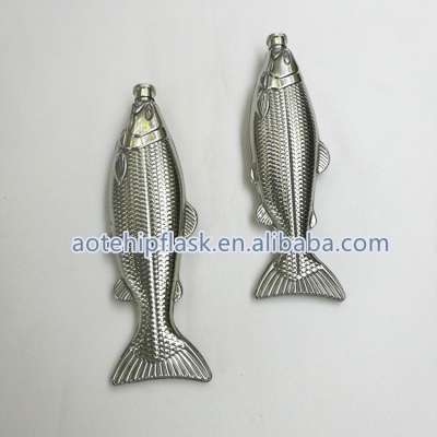 2017 professional Metal body material type 9oz novelty fish stainless steel water flask