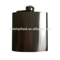 6oz plastic lid metal silver hip flask stainless steel