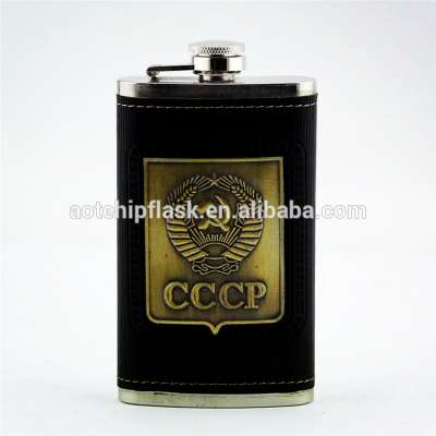 yongkang zhejiang alcohol 6 ounce black liquor hip flasks in box