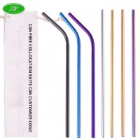 Amazon Eco Friendly Reusable Sviner Metal Stainless Steel Straw With Brush